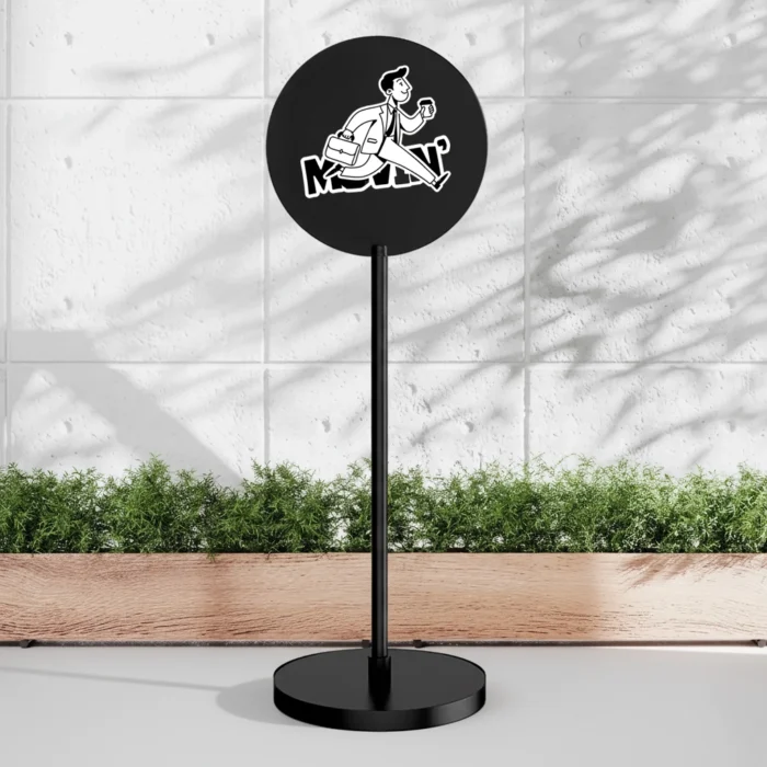 Custom Standing Round Sign