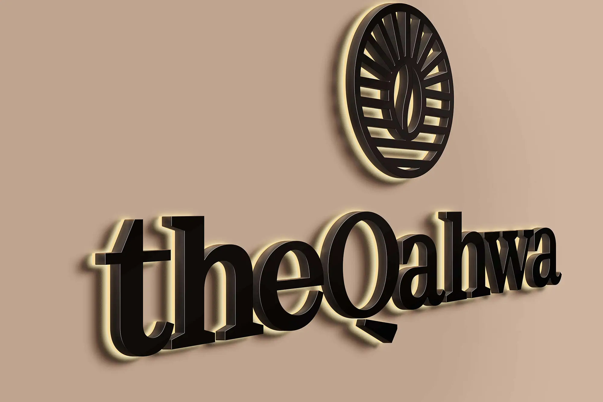 Custom Backlit Sign – Qahwa